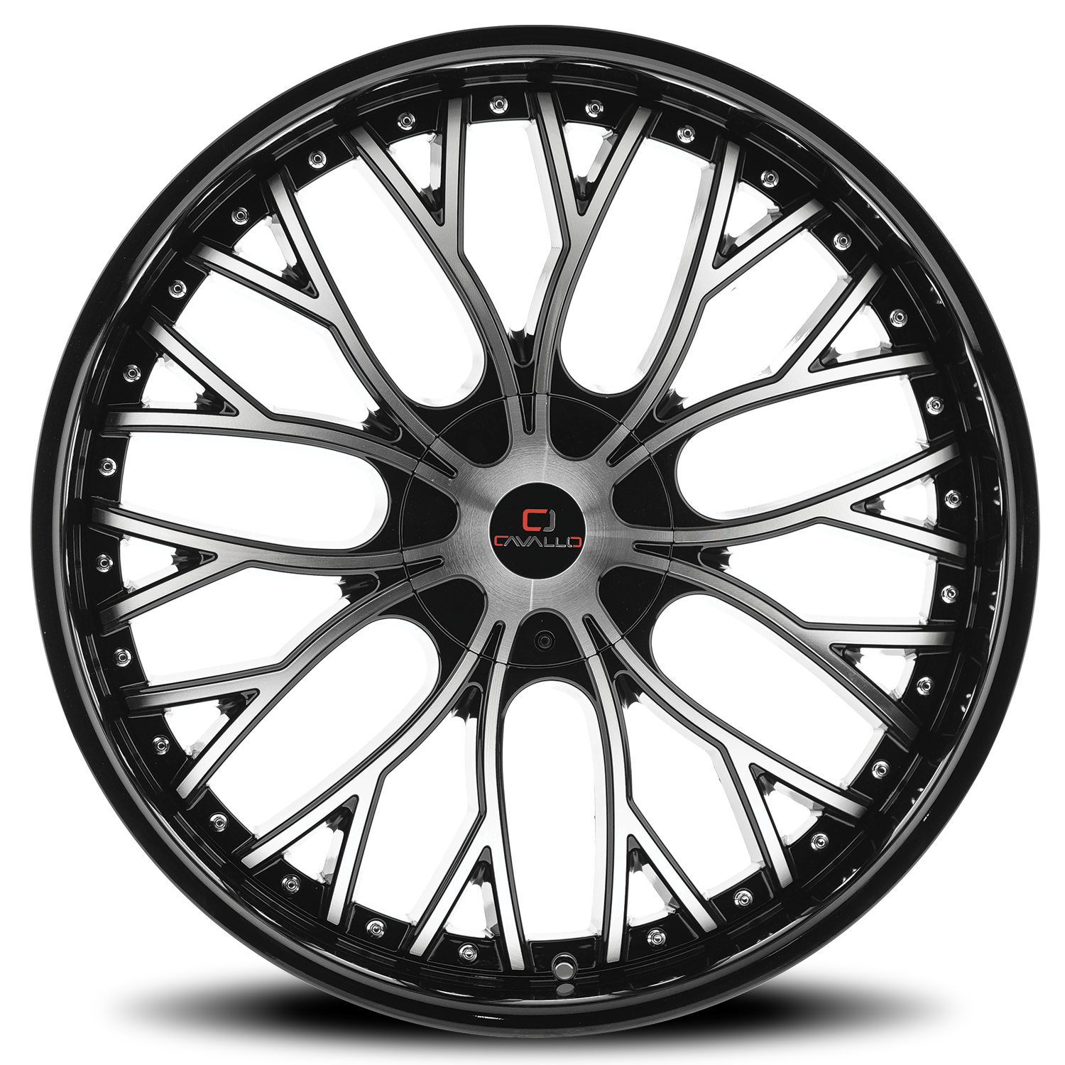 CAVALLO CLV-33 20X8.5 35 5X110/5X114.3 GLOSS BLACK & MACHINED