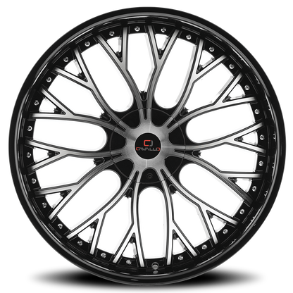 CAVALLO CLV-33 20X8.5 35 5X110/5X114.3 GLOSS BLACK & MACHINED