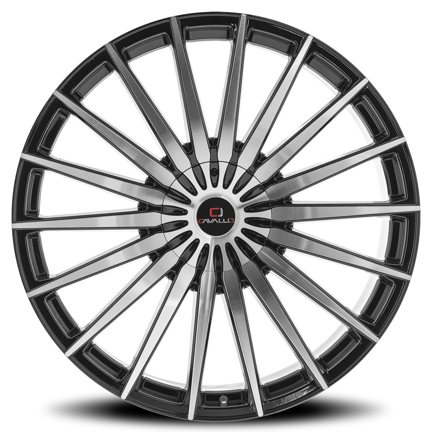 CAVALLO CLV-34 20X8.5 35 5X108/5X114.3 GLOSS BLACK & MACHINED