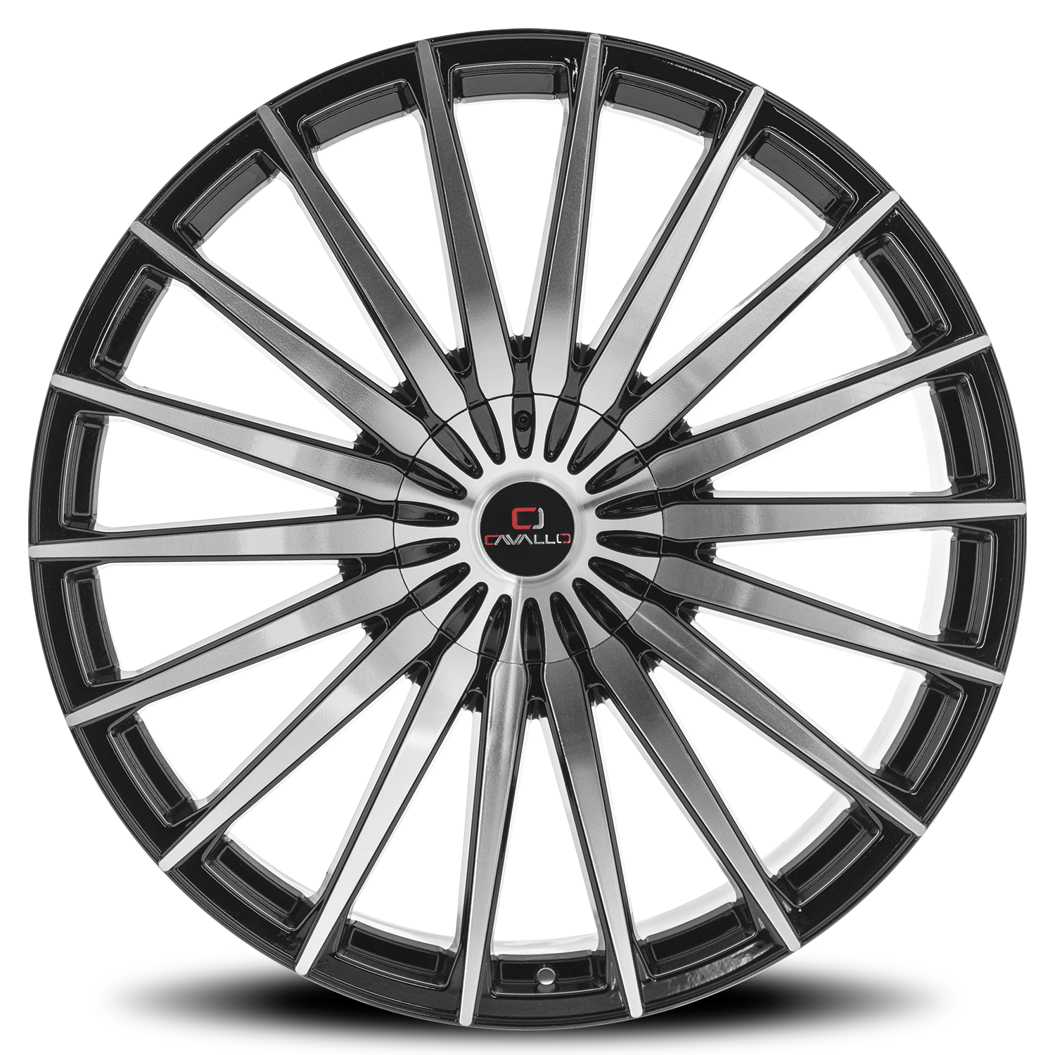 CAVALLO CLV-34 20X8.5 38 6X135/6X139.7 GLOSS BLACK & MACHINED