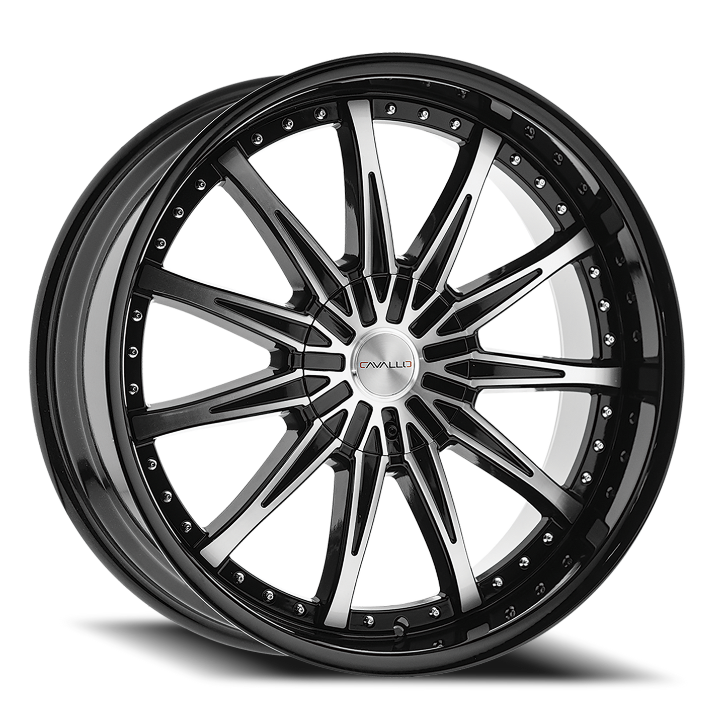 CAVALLO CLV-35 22X9.5 15 5X115/5X139.7 GLOSS BLACK & MACHINED