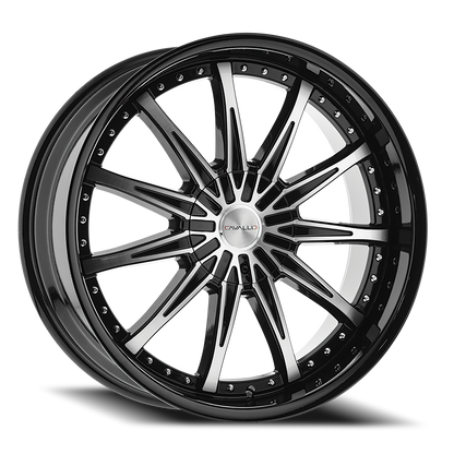 CAVALLO CLV-35 22X9.5 15 5X115/5X139.7 GLOSS BLACK & MACHINED