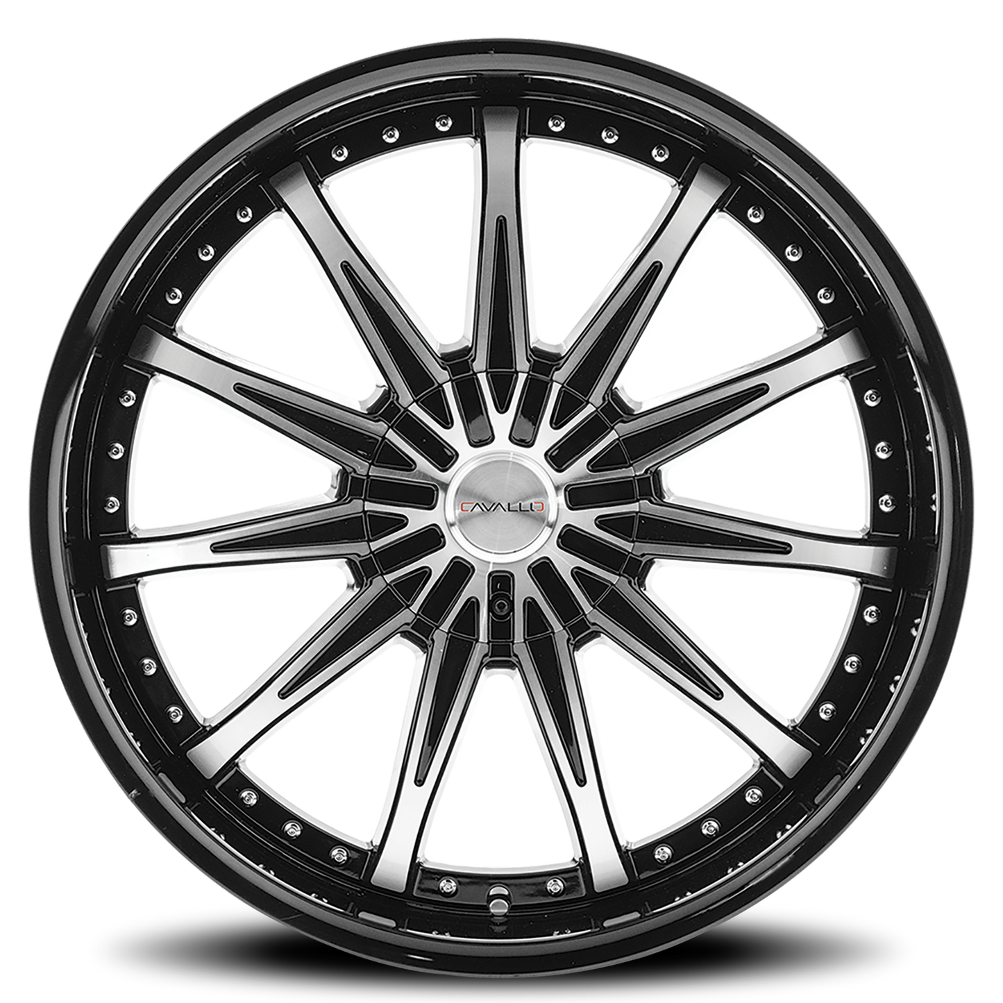 CAVALLO CLV-35 22X9.5 15 5X115/5X139.7 GLOSS BLACK & MACHINED