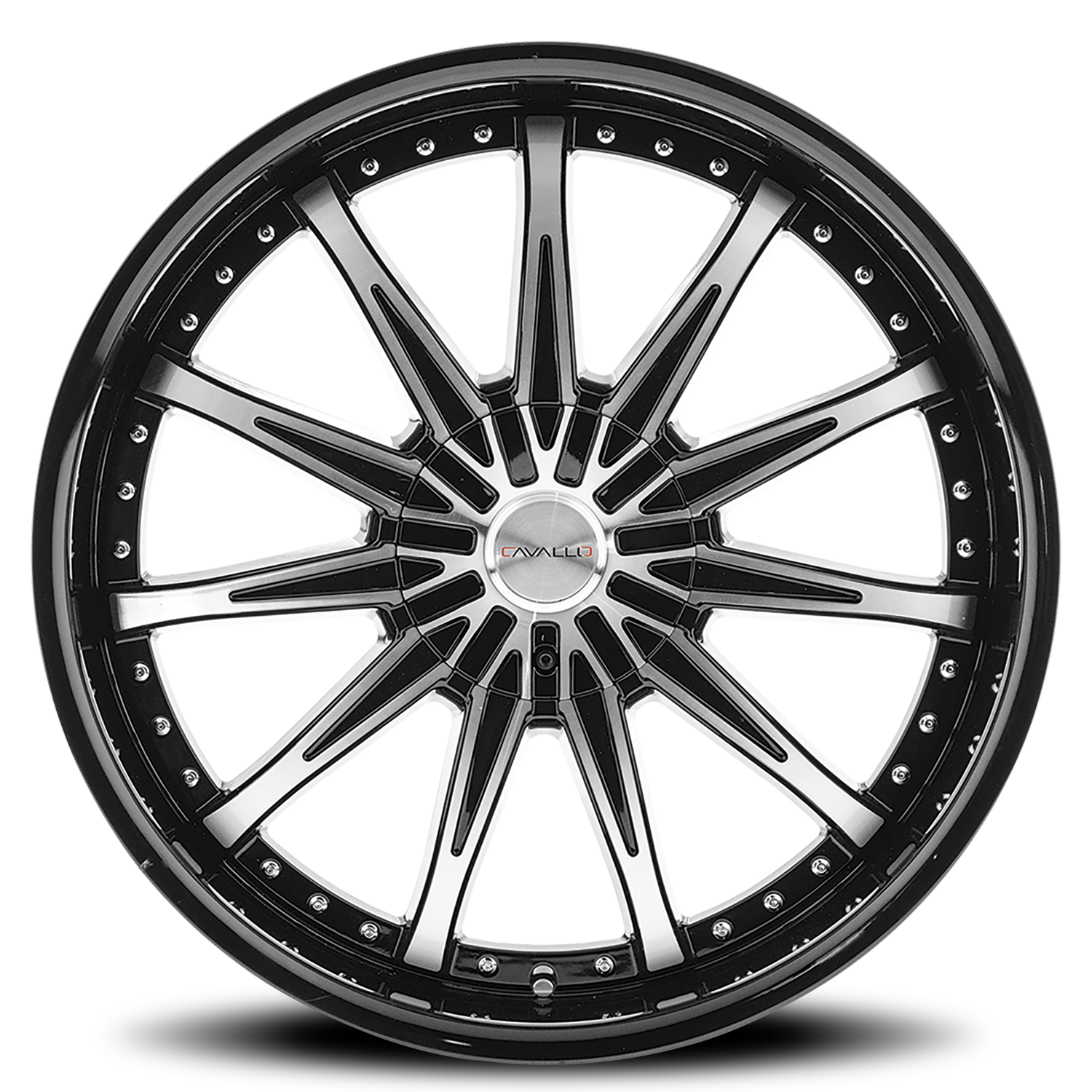 CAVALLO CLV-35 22X9.5 15 5X115/5X139.7 GLOSS BLACK & MACHINED
