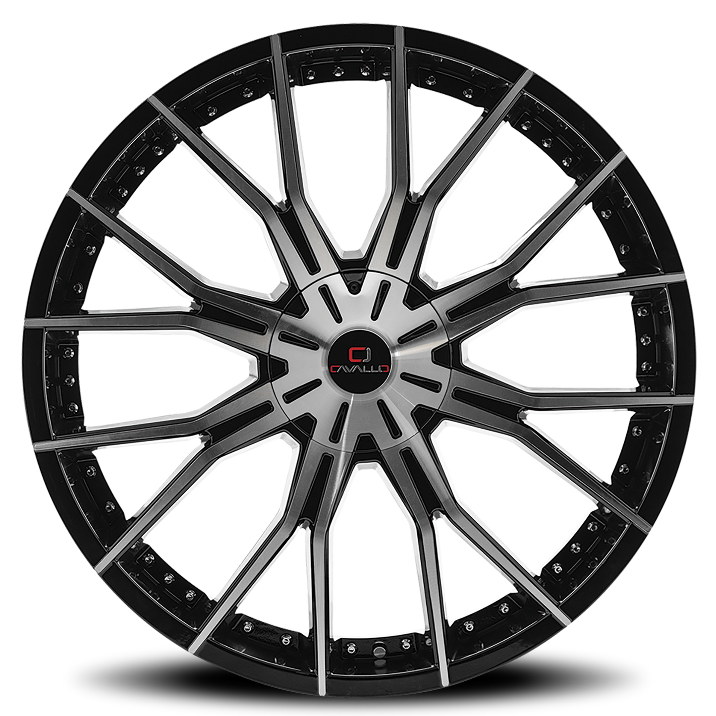CAVALLO CLV-36 18X8 35 4X100/4X114.3 GLOSS BLACK & MACHINED