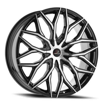 CAVALLO CLV-37 20X8.5 35 5X110/5X114.3 GLOSS BLACK & MACHINED
