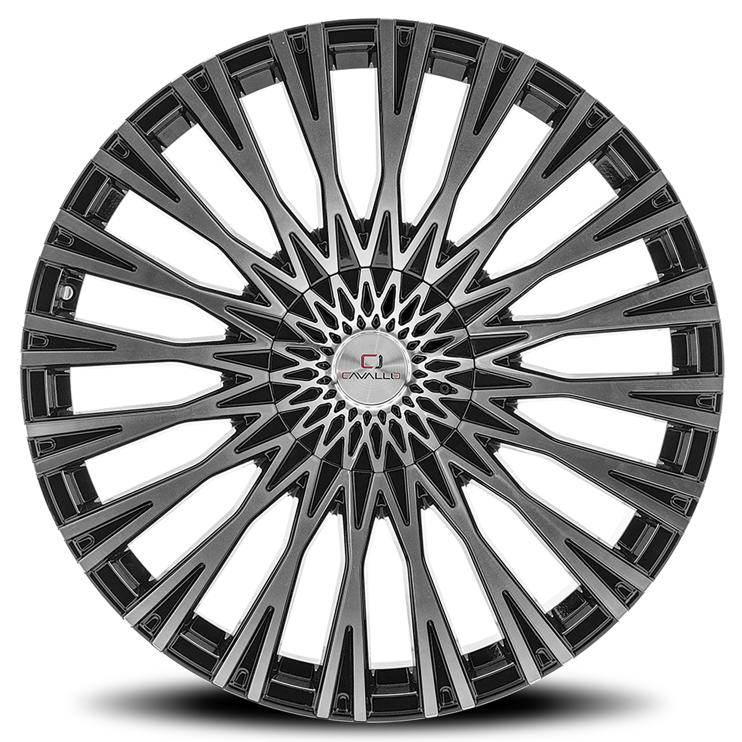 CAVALLO CLV-40 22X9.5 25 6X135/6X139.7 GLOSS BLACK & MACHINED