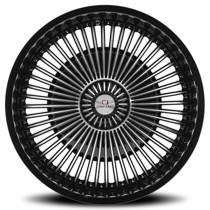 CAVALLO CLV-41 22X8.5 38 5X112/5X114.3 GLOSS BLACK & MACHINED