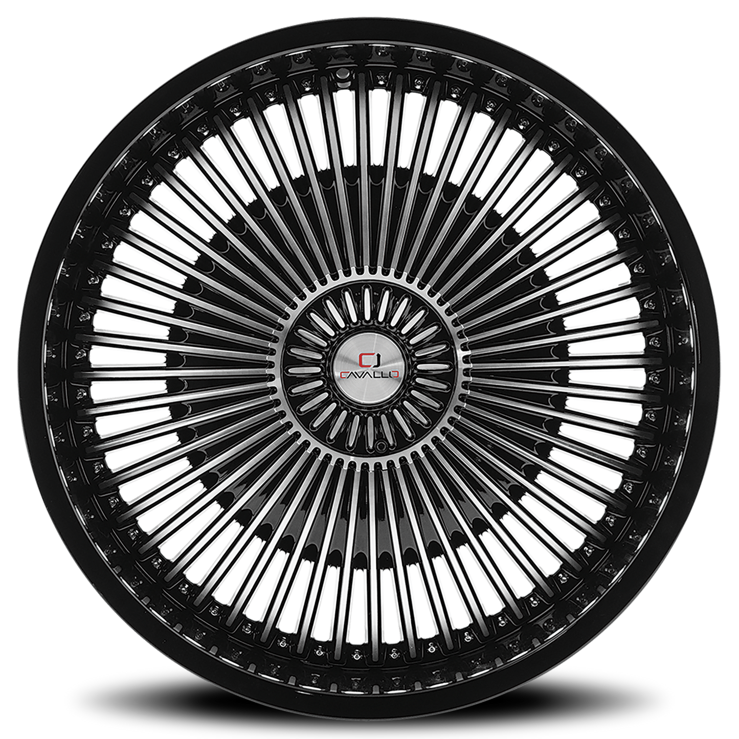 CAVALLO CLV-41 22X8.5 38 5X110/5X114.3 GLOSS BLACK & MACHINED