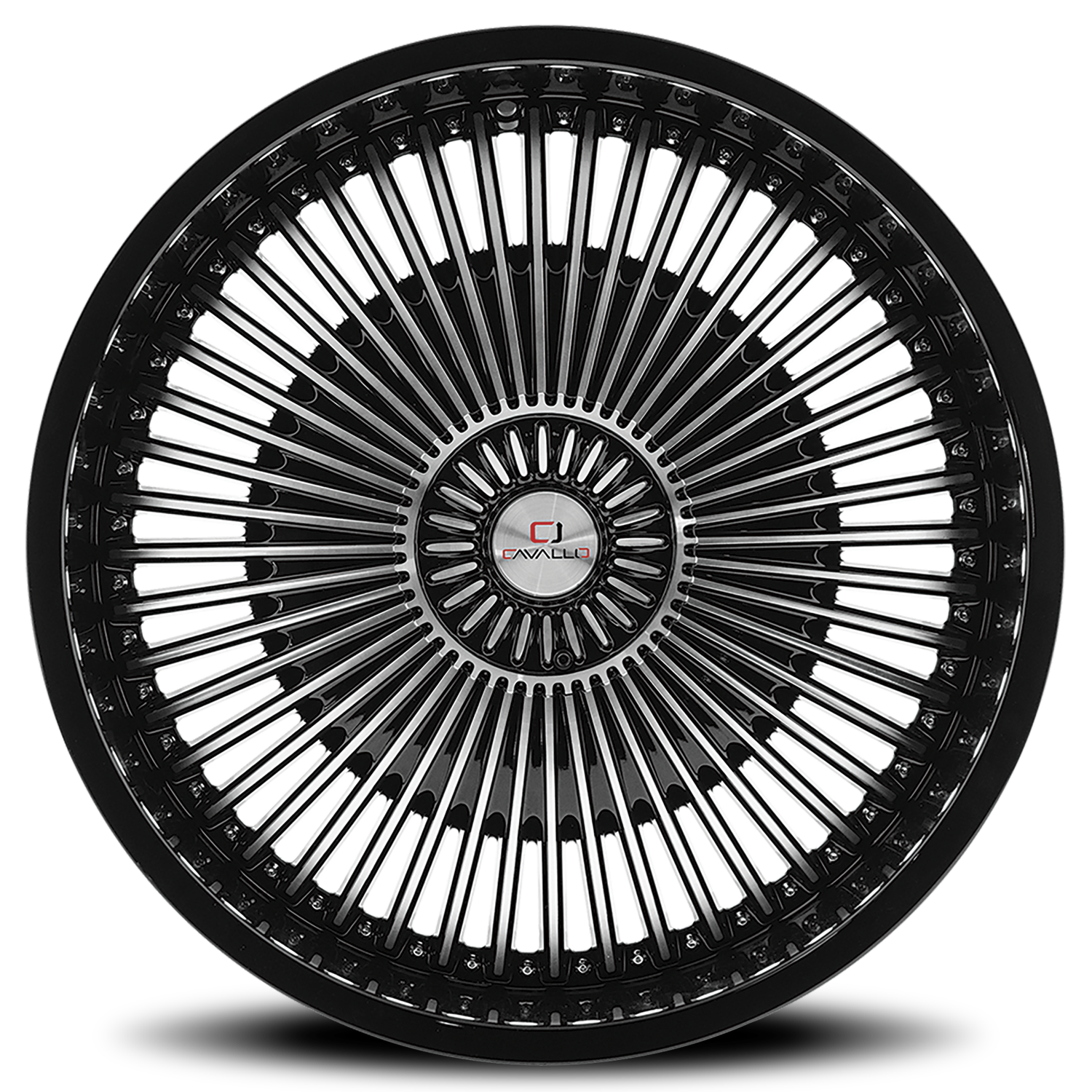 CAVALLO CLV-41 22X8.5 38 5X110/5X114.3 GLOSS BLACK & MACHINED