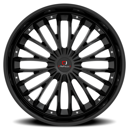CAVALLO CLV-42 22X8.5 38 5X112/5X114.3 GLOSS BLACK