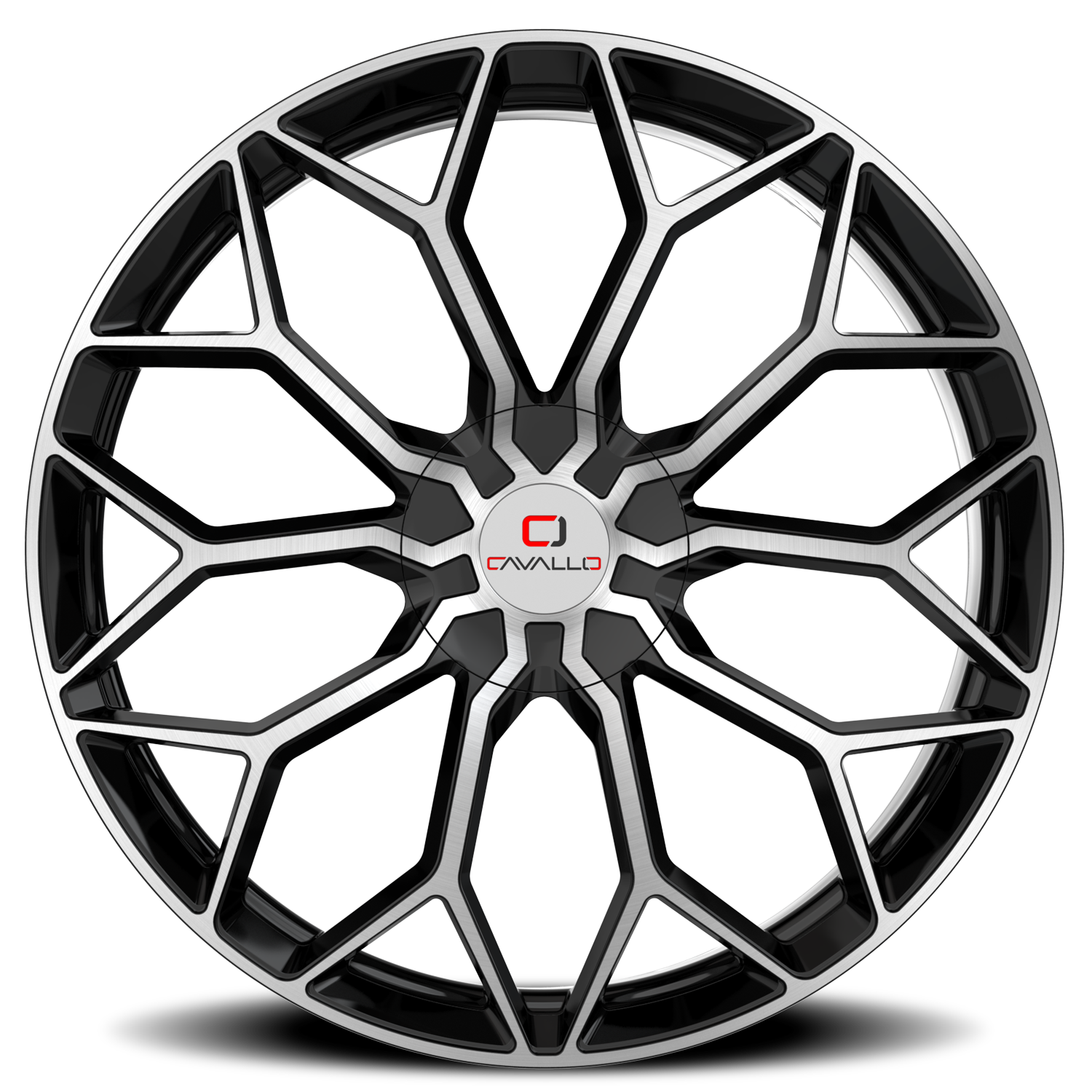 CAVALLO CLV-44 18X8 35 5X100/5X114.3 GLOSS BLACK & MACHINED