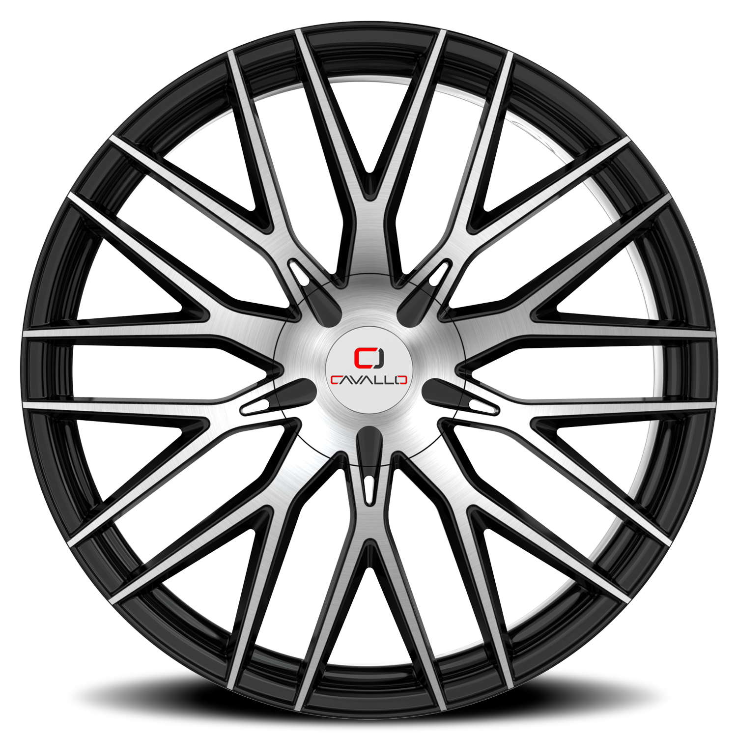 CAVALLO CLV-45 22X8.5 38 5X108/5X114.3 GLOSS BLACK & MACHINED