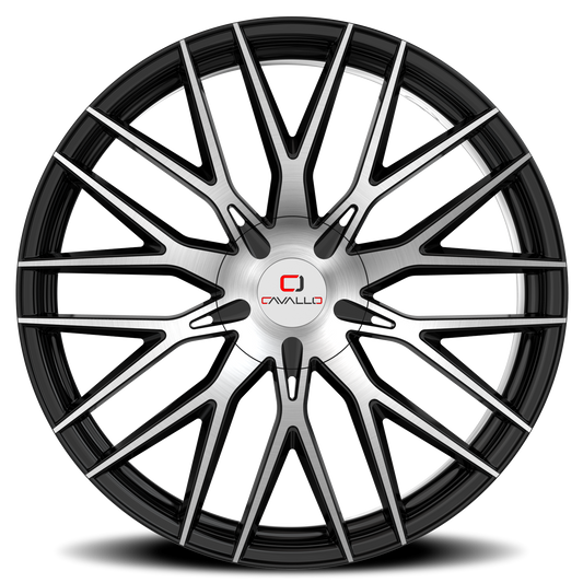 CAVALLO CLV-45 22X9.5 15 5X115/5X120 GLOSS BLACK & MACHINED