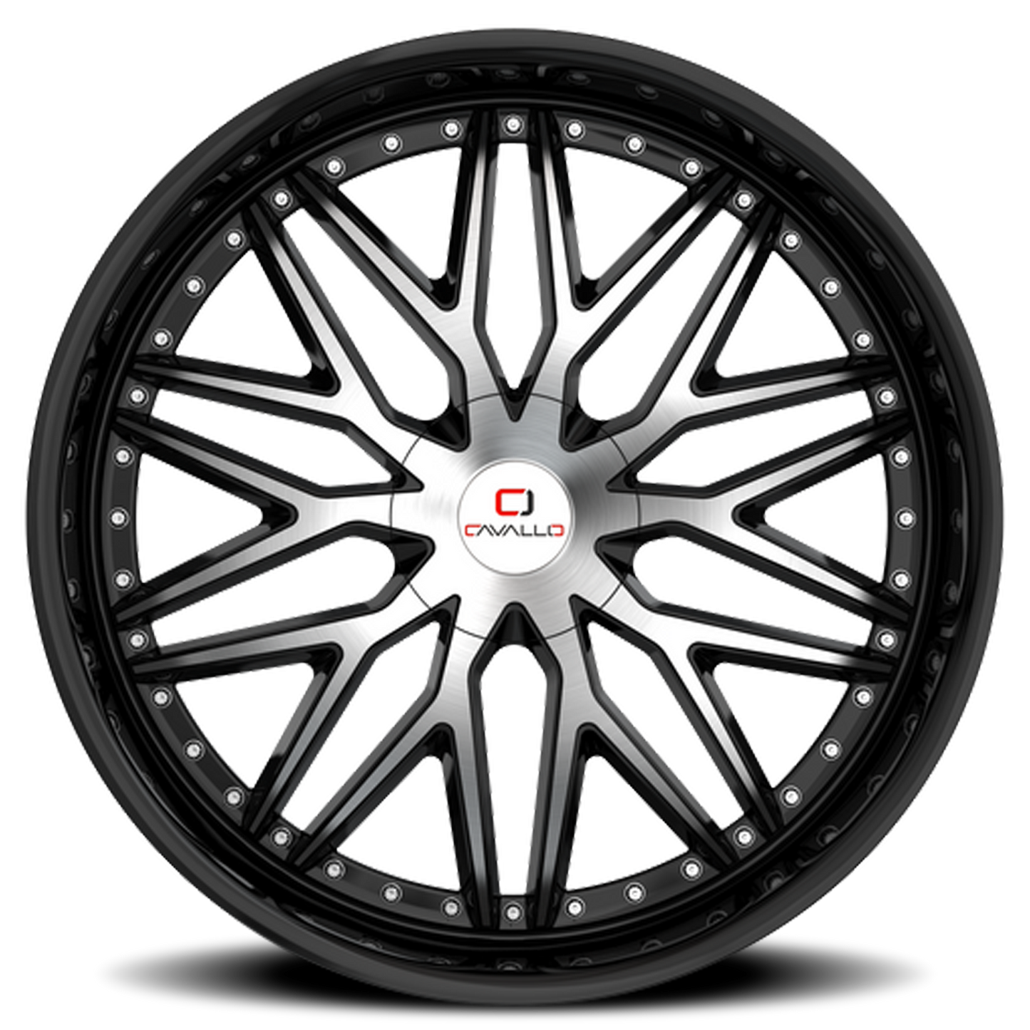CAVALLO CLV-46 20X8.5 35 5X108/5X114.3 GLOSS BLACK & MACHINED