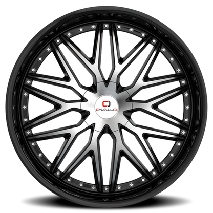 CAVALLO CLV-46 18X8 35 5X112/5X114.3 GLOSS BLACK & MACHINED