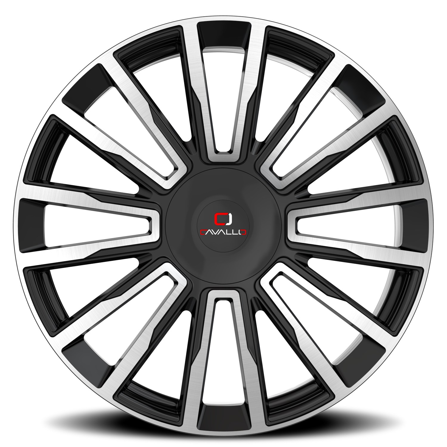 CAVALLO CLV-47 20X8.5 25 6X135/6X139.7 GLOSS BLACK & MACHINED