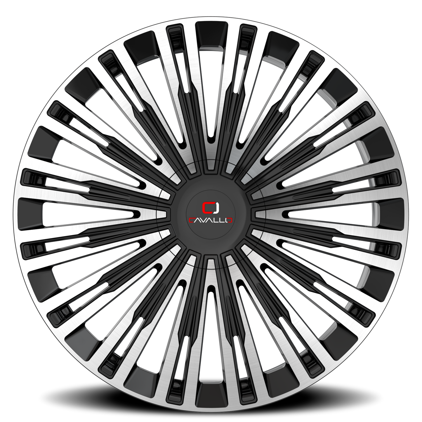 CAVALLO CLV-48 24X9 34 5X115/5X120 GLOSS BLACK & MACHINED