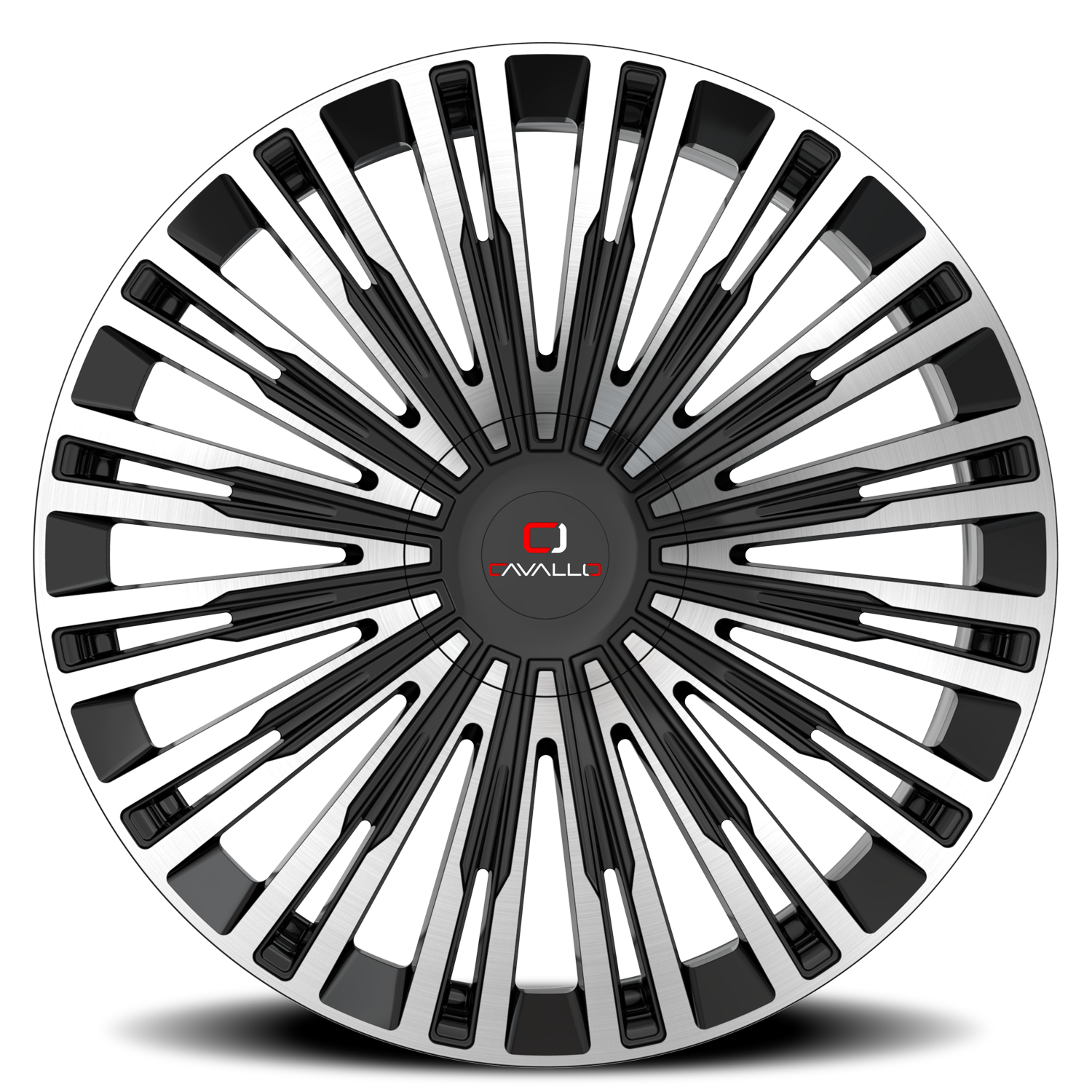CAVALLO CLV-48 24X9 34 5X115/5X120 GLOSS BLACK & MACHINED