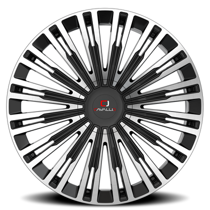 CAVALLO CLV-48 24X9 34 5X115/5X120 GLOSS BLACK & MACHINED