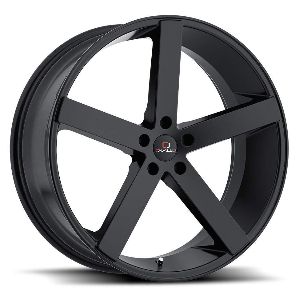 CAVALLO CLV-5 22X9 15 BLANK GLOSS BLACK