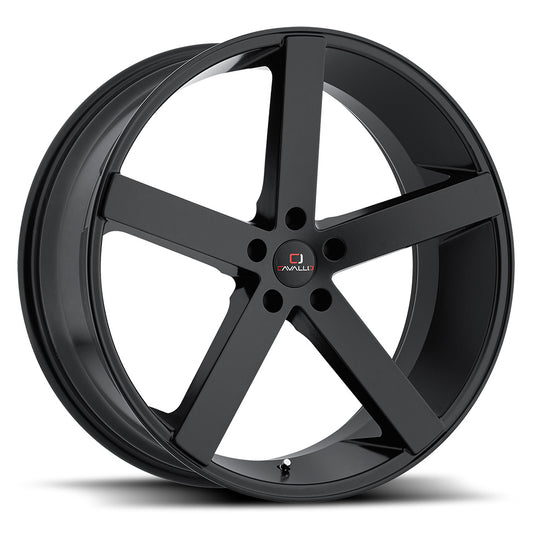 CAVALLO CLV-5 22X9 15 BLANK GLOSS BLACK