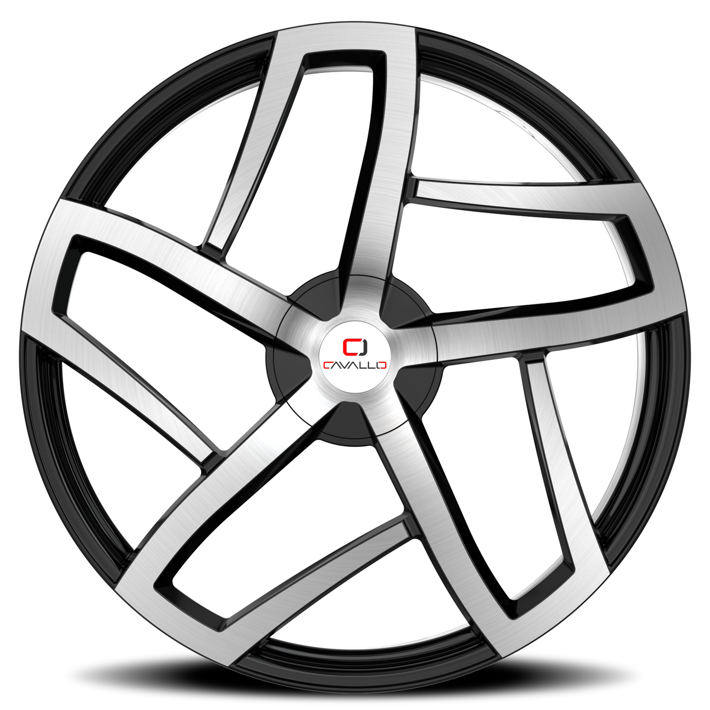 CAVALLO CLV-50 18X8 35 5X114.3/5X120 GLOSS BLACK & MACHINED