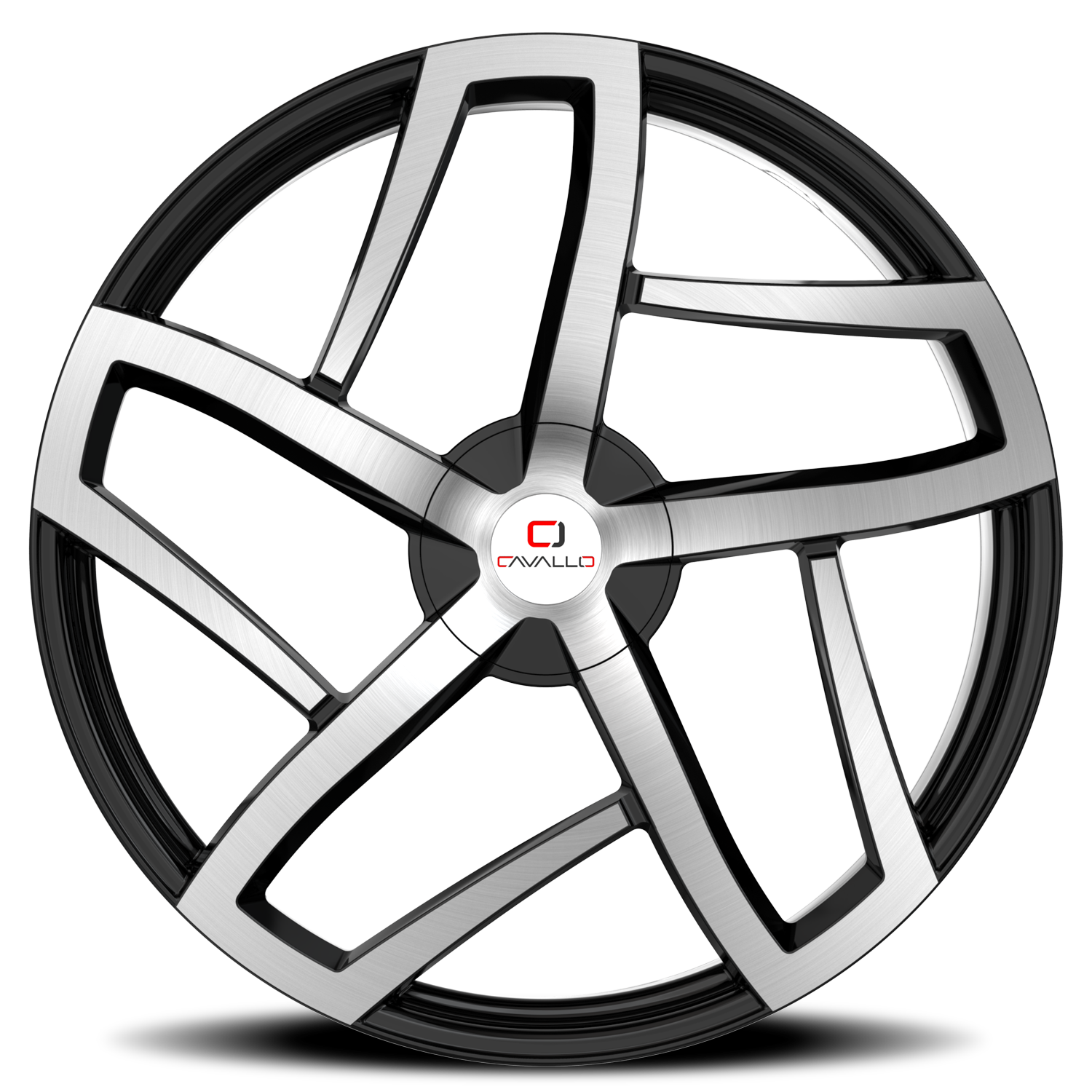 CAVALLO CLV-50 18X8 35 5X114.3/5X120 GLOSS BLACK & MACHINED