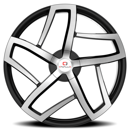 CAVALLO CLV-50 20X8.5 35 5X114.3/5X120 GLOSS BLACK & MACHINED