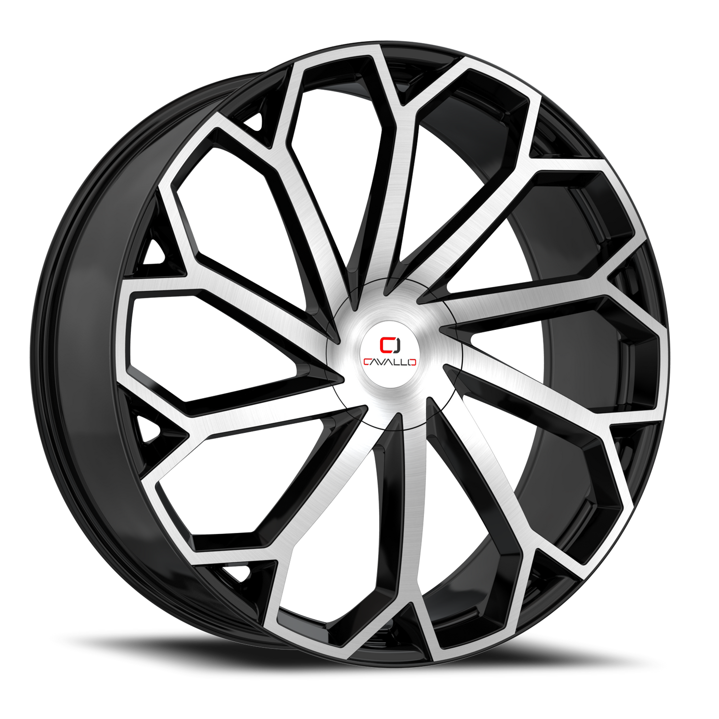 CAVALLO CLV-51 20X8.5 35 5X110/5X114.3 GLOSS BLACK & MACHINED