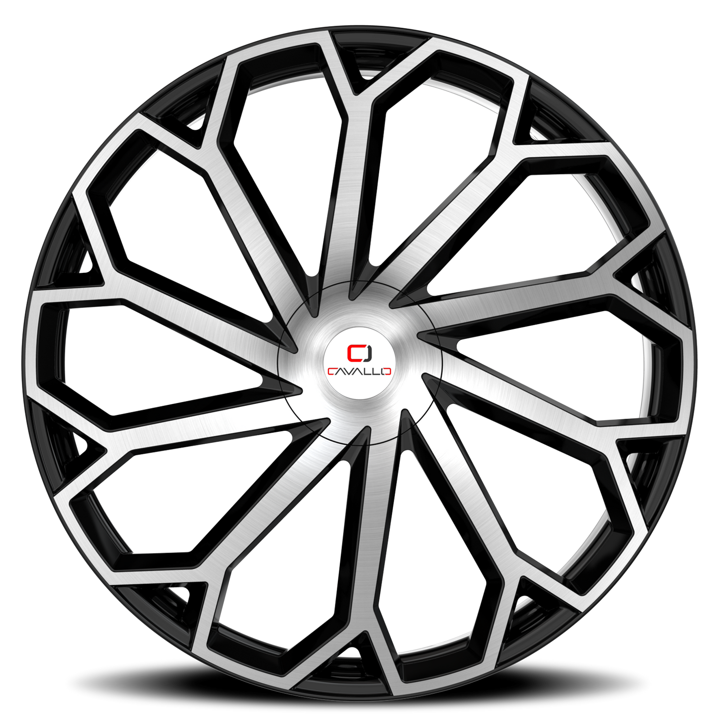 CAVALLO CLV-51 18X8 35 5X112/5X114.3 GLOSS BLACK & MACHINED