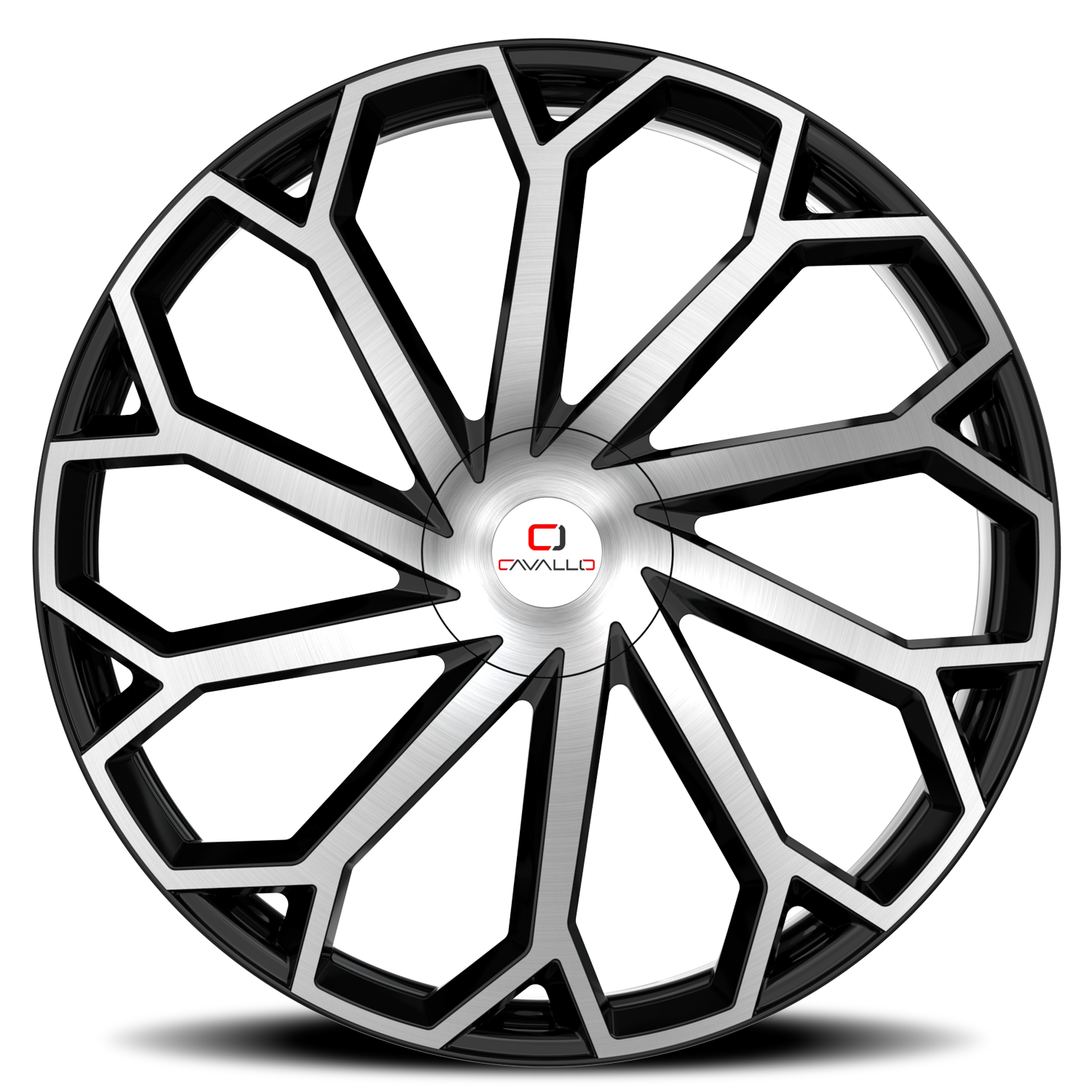 CAVALLO CLV-51 20X8.5 35 5X110/5X114.3 GLOSS BLACK & MACHINED