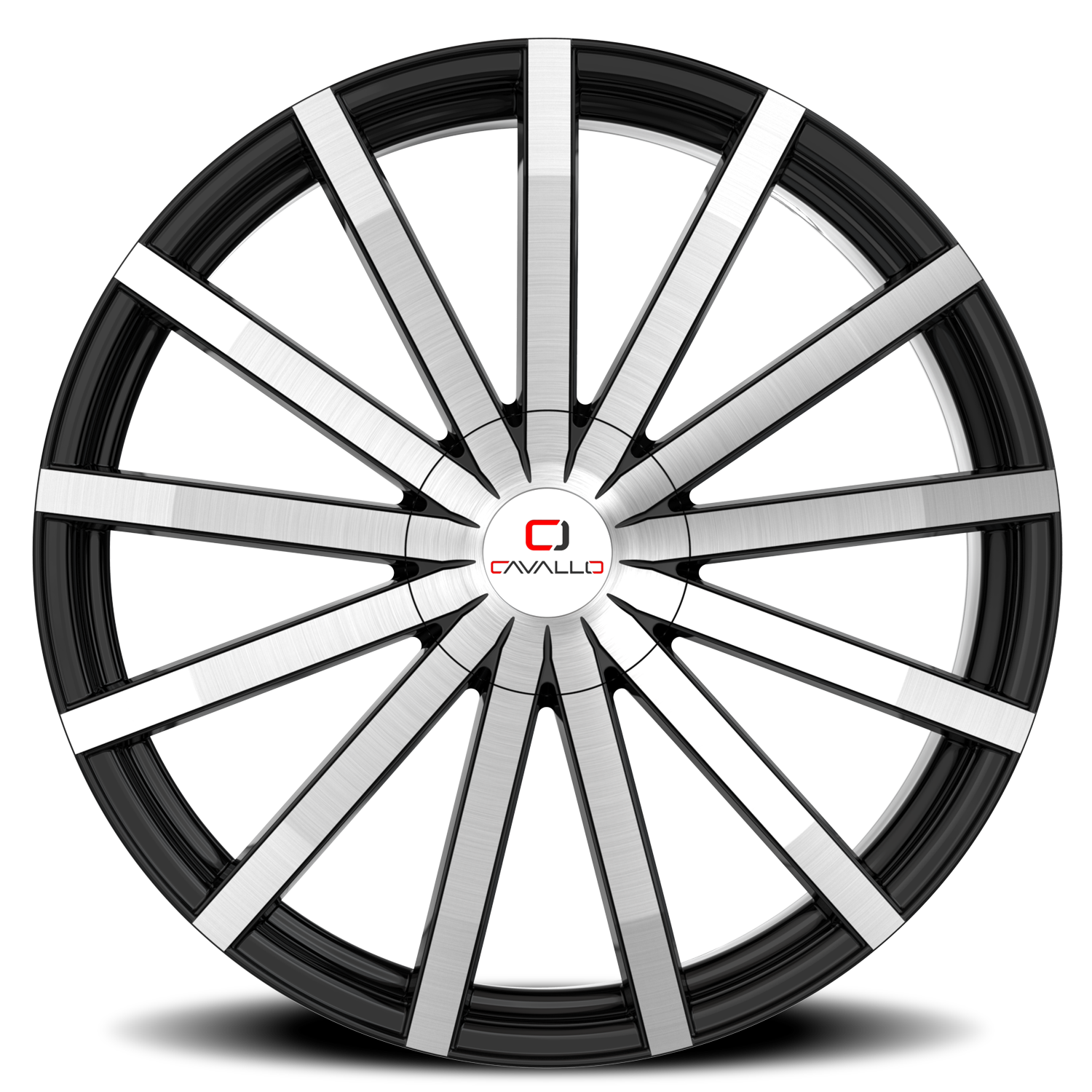 CAVALLO CLV-52 18X8 35 4X100/4X114.3 GLOSS BLACK & MACHINED
