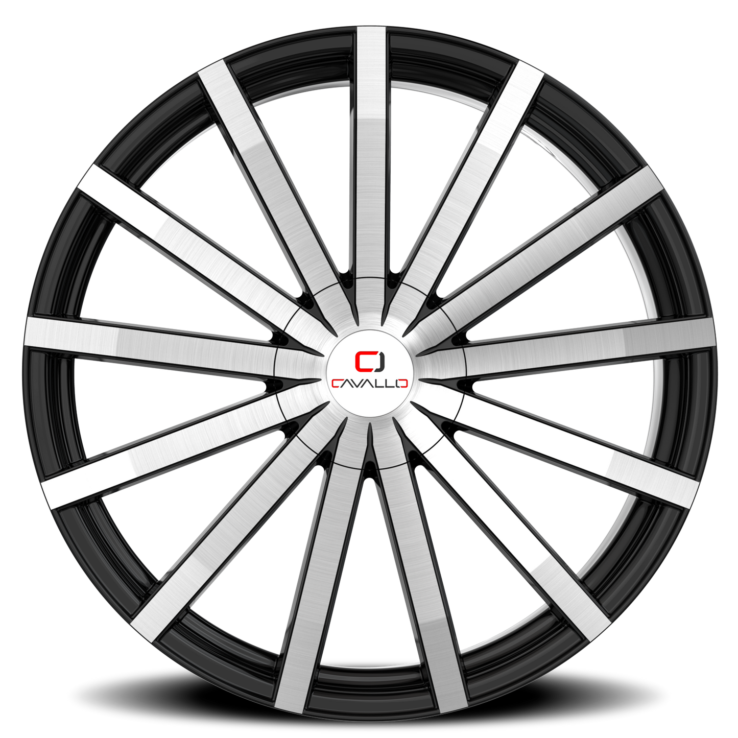 CAVALLO CLV-52 20X8.5 35 5X108/5X114.3 GLOSS BLACK & MACHINED