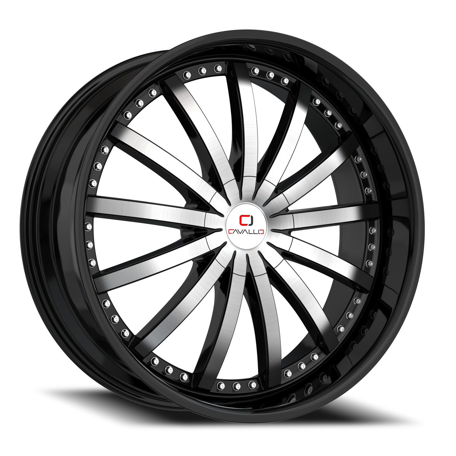CAVALLO CLV-53 24X9 18 5X115/5X120 GLOSS BLACK & MACHINED