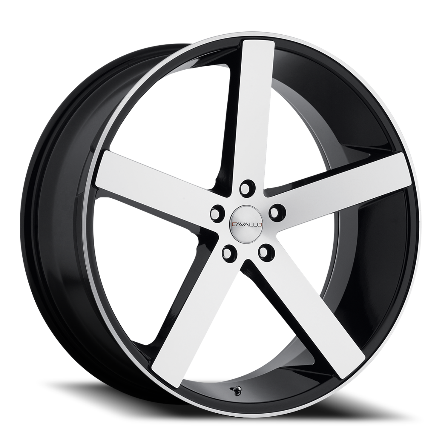 CAVALLO CLV-C-5 20X8.5 35 5X108 GLOSS BLACK & MACHINED