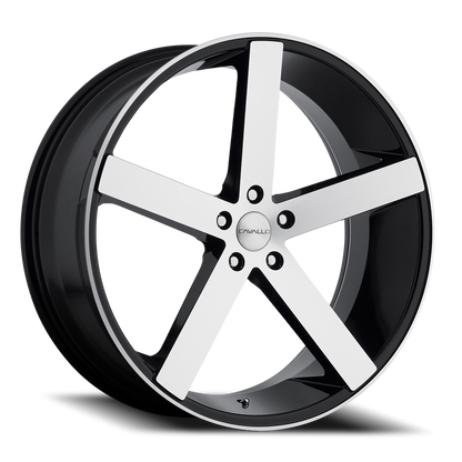CAVALLO CLV-5 20X8.5 35 5X112 GLOSS BLACK & MACHINED