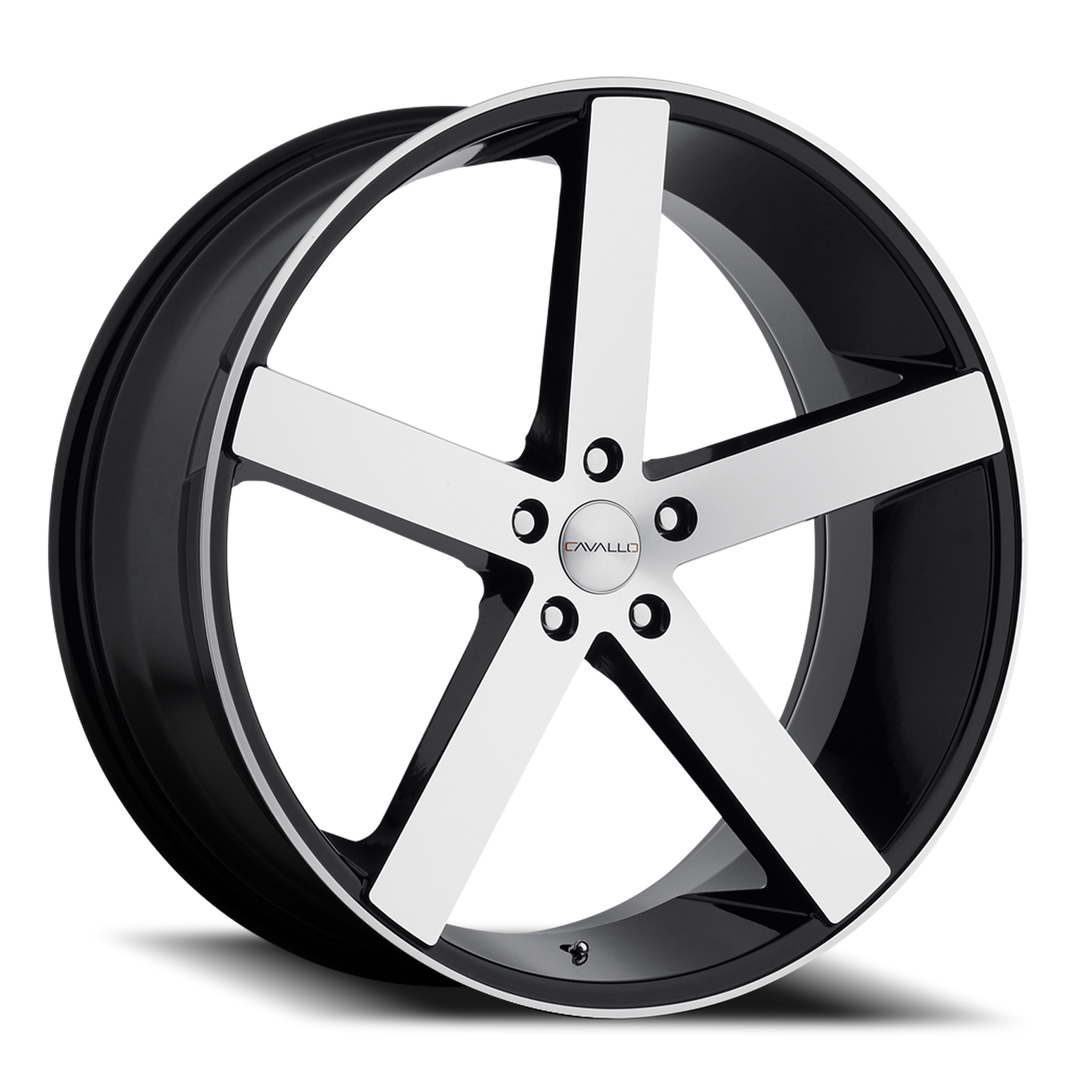 CAVALLO CLV-5 22X9 35 5X114.3 GLOSS BLACK & MACHINED