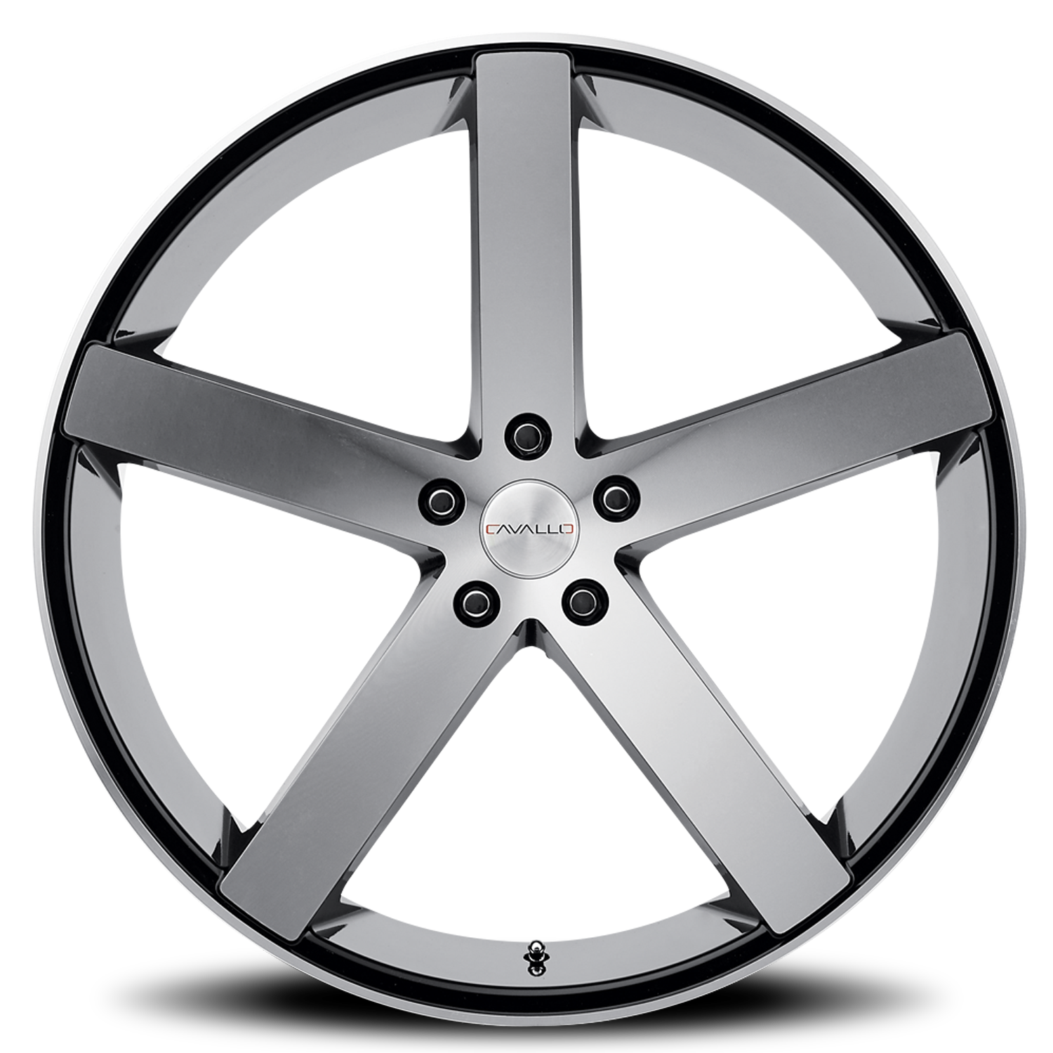 CAVALLO CLV-5 22X9 35 5X120 GLOSS BLACK & MACHINED