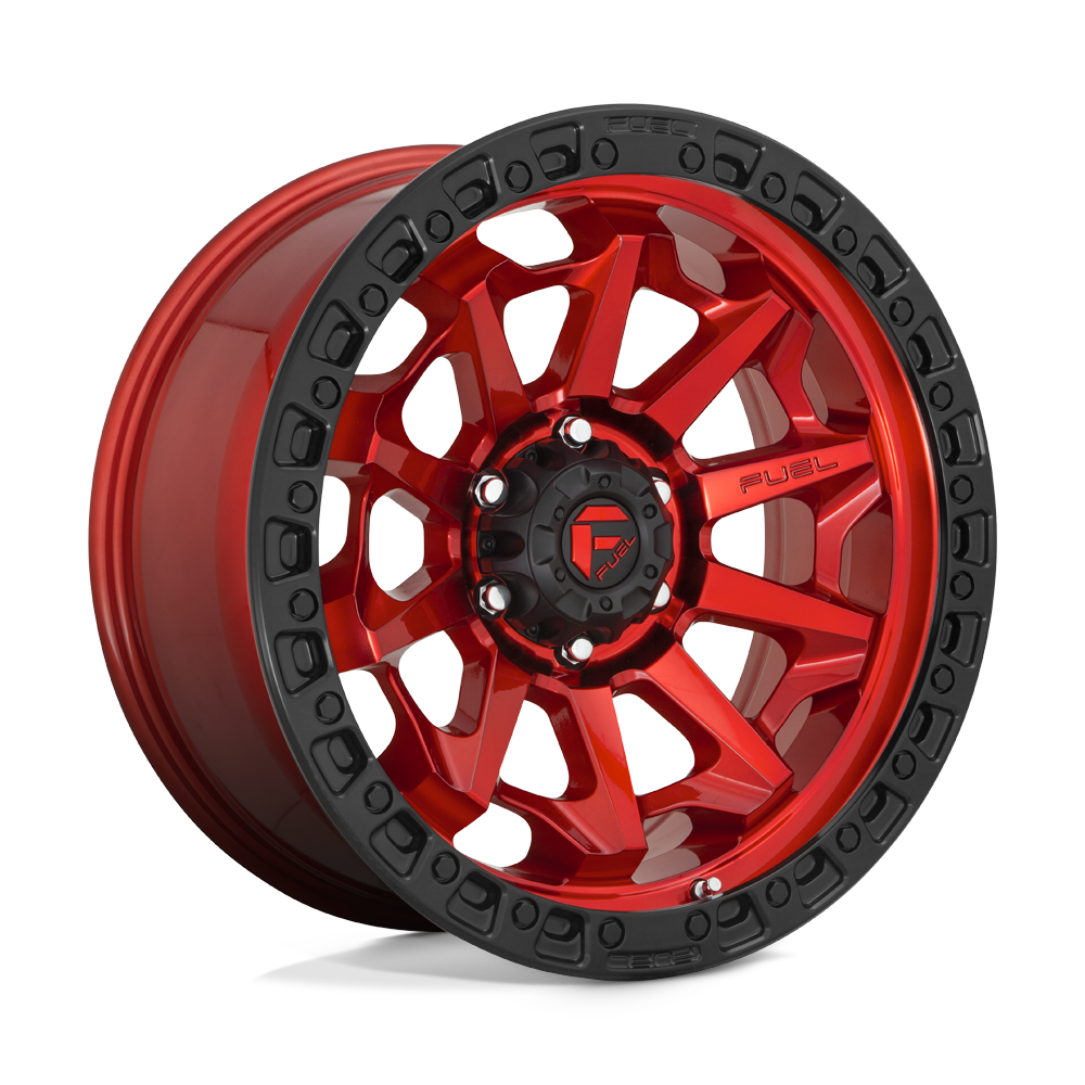 Fuel 1Pc D695 COVERT - 18x9 1mm 6x139.7 CANDY RED BLACK BEAD RING Wheel | D69518908450