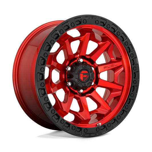 Fuel 1Pc D695 COVERT - 18x9 1mm 6x139.7 CANDY RED BLACK BEAD RING Wheel | D69518908450