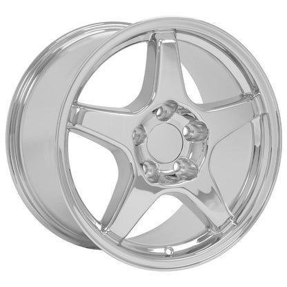 17" Replica Wheel CV01 Fits Chevrolet Corvette ZR1 17x9.5 Chrome Wheel