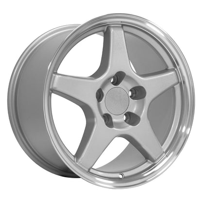 17" Replica Wheel CV01 Fits Chevrolet Corvette ZR1 17x9.5 Silver Wheel