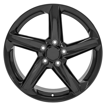 19" Replica Wheel CV02C Fits Chevrolet C7 Corvette 19x10 Gloss Black Wheel