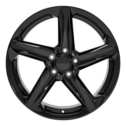 19" Replica Wheel CV02D Fits Chevrolet C8 Corvette 19x8.5 Gloss Black Wheel
