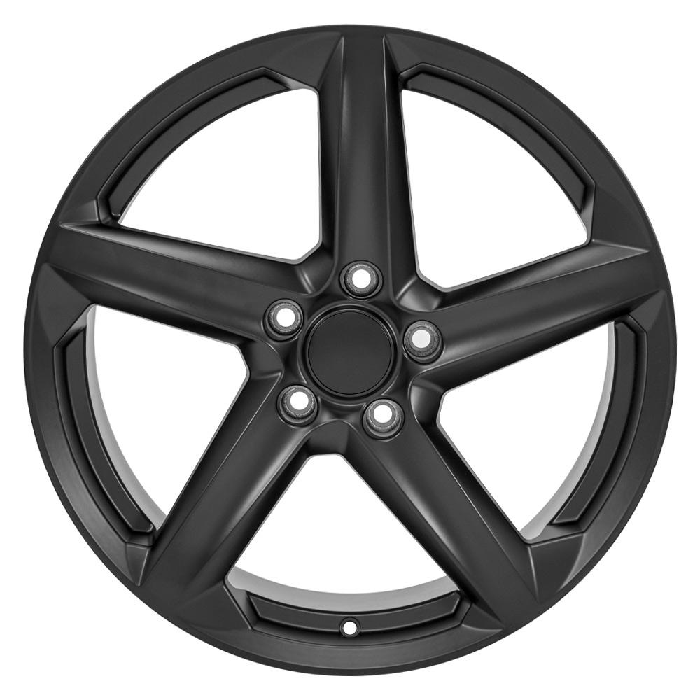 19" Replica Wheel CV02D Fits Chevrolet C8 Corvette 19x8.5 Satin Black Wheel