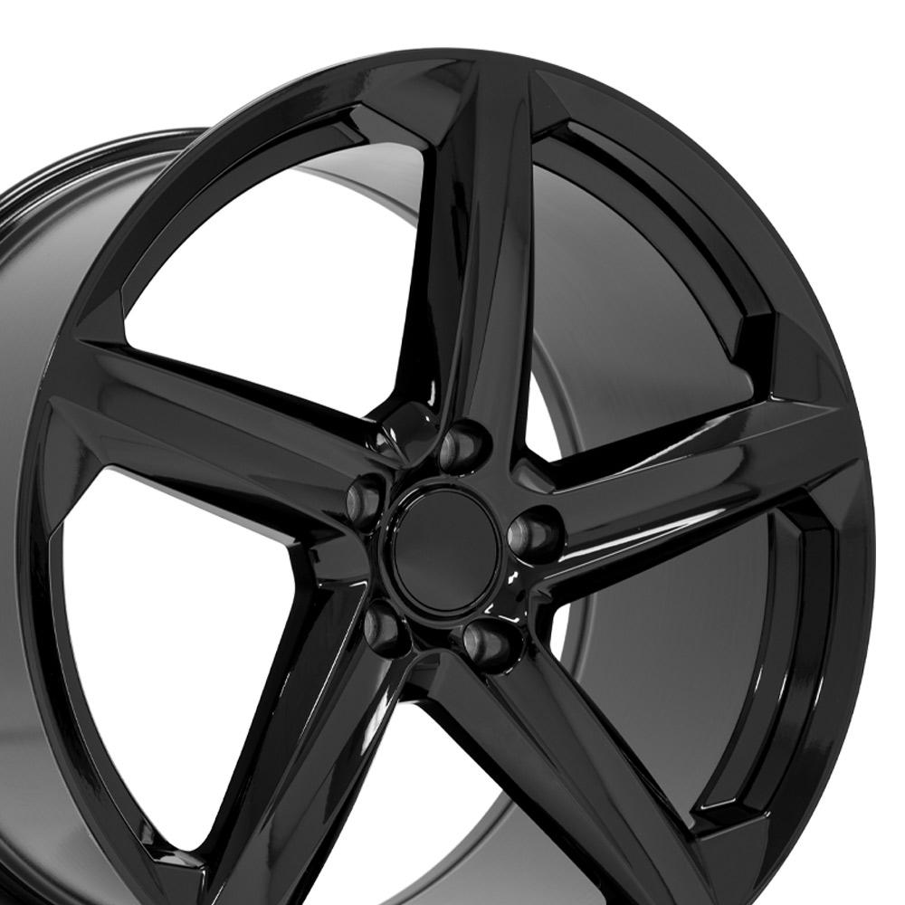 20" Replica Wheel CV02D Fits Chevrolet C8 Corvette 20x11 Gloss Black Wheel