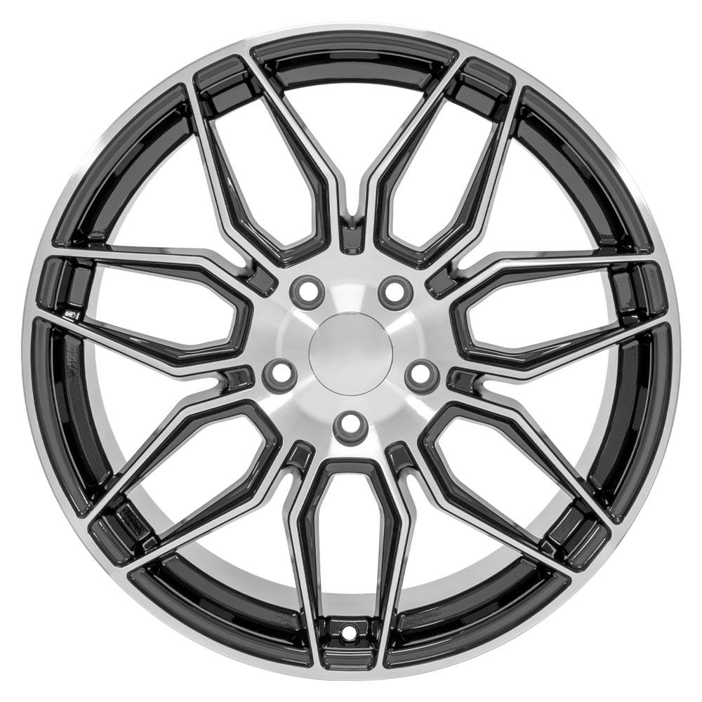 19" Replica Wheel CV03C Fits Chevrolet C7 Corvette 19x10 Gunmetal Machined Wheel