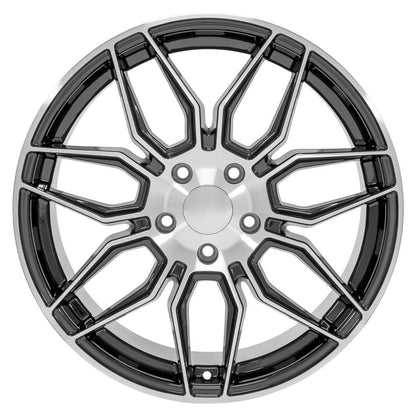 19" Replica Wheel CV03C Fits Chevrolet C7 Corvette 19x10 Gunmetal Machined Wheel