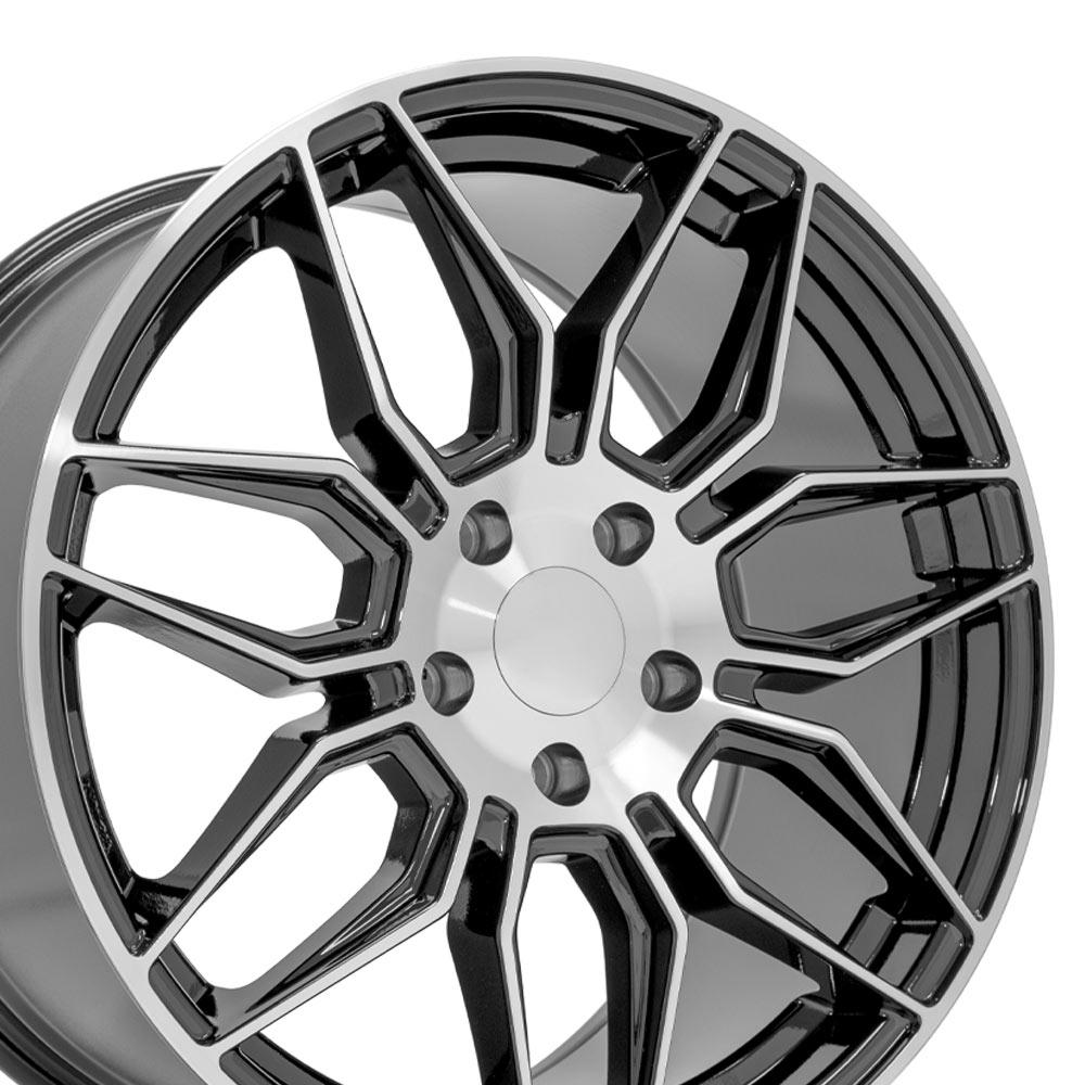 19" Replica Wheel CV03C Fits Chevrolet C7 Corvette 19x10 Gunmetal Machined Wheel